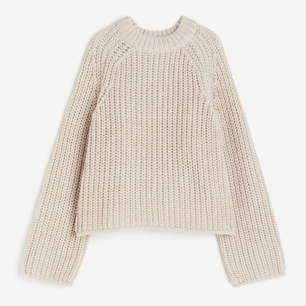 H&M Oversized Chunky Knit Crew Neck Sweater